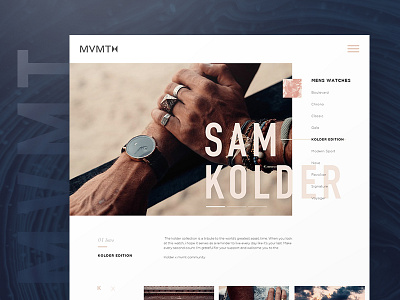 MVMT Sam Kolder Edition design kolder sam ui ux watch web