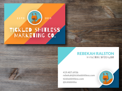 Tickled Shitless Business Cards business card moo quirky squirrel tickledshitless