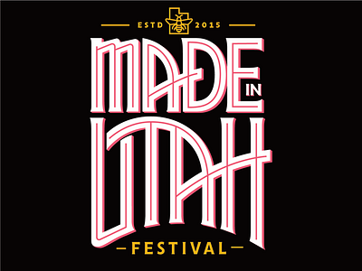 Made in Utah Logo bee handlettering logo utah