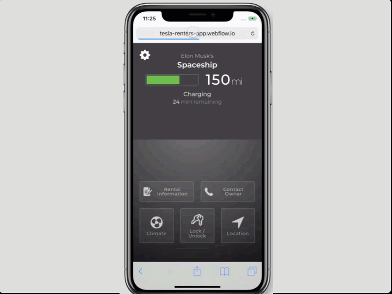 Tesla renters mobile app app car mobile mobile app tesla web app