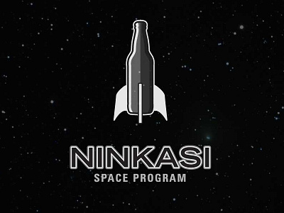 Ninkasi Space Program Secondary Logo beer brewery logo rocket space