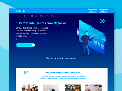 Landing Huuii.com design illustration ui ux web