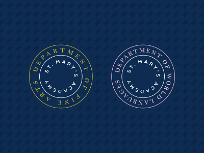 St. Mary's Academy department logos academy badge brand branding cross design eduction girls graphic design logo typography vector