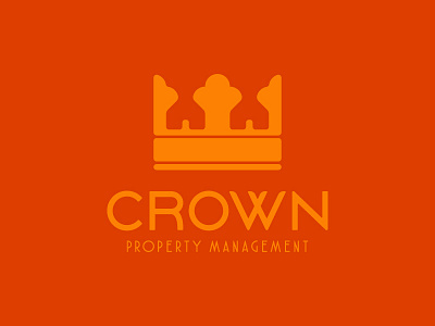 Crown Property Management branding crown house icon logo real estate street tree