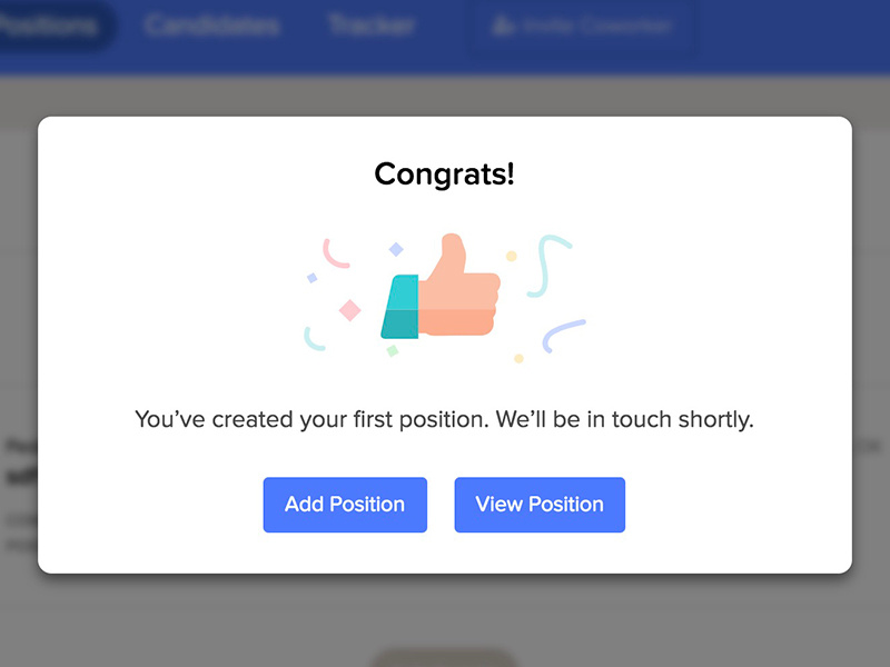 Example of Smartly Congrats