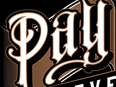 WIP blackletter illustrator pay vector