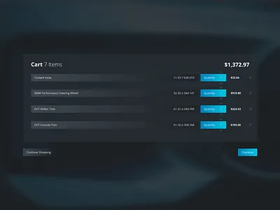 Cart bmw cart checkout clean index saas shopping ui ux