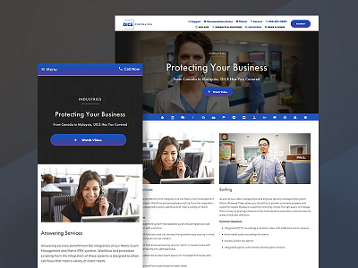 Security Website - Industry Page industry mobile security select web website