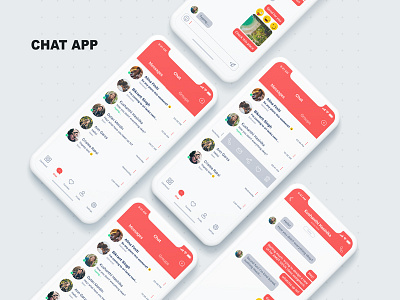 Chat app UI Design for iPhone X app apple chat ios iphone x mockup ui