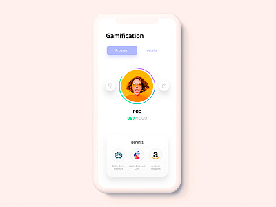 Gamification app colors colours concept design gamification interface mobile money ui ux