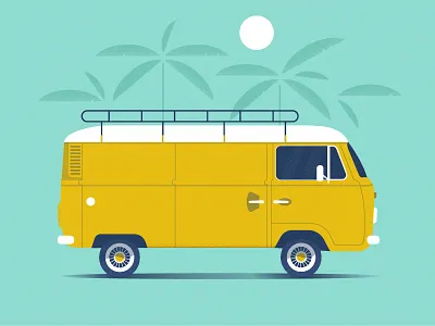 Summer car car dreams illustration oldcar oldschool palm summer sun travel weekend