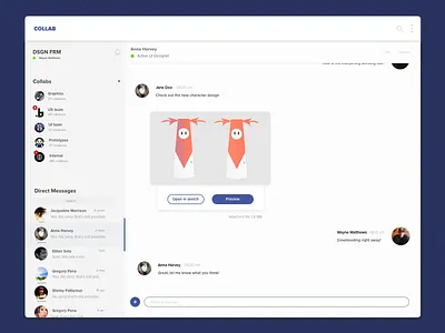 Daily UI #013 - Direct Messages app challenge dailyui illustration message ui