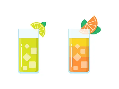 Fresh juice flat fresh fruit icon iconography illustration juice lemon lemonade orange summer vector