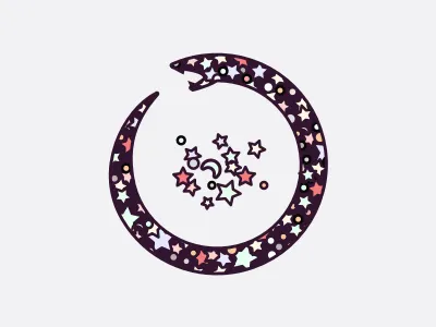 Ouroboros animal cute illustration ouroboros sketch snake star
