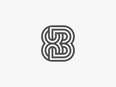 8B 8 b design icon identity letter line logo mark number symbol typography