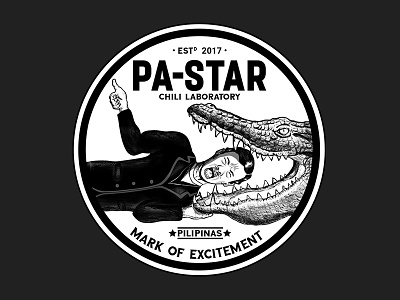 PA-STAR Chili Laboratory logo chili croc hero laboratory man star vintage vs