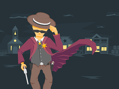 Night Shift coat cowboy guns hat lights mustage night pistol sheriff town western wild west