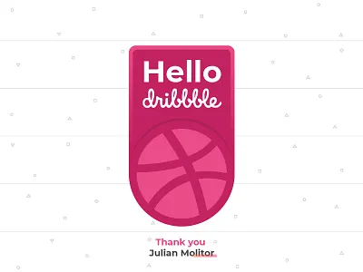 Hello Worl... Dribbble badge debut design icon