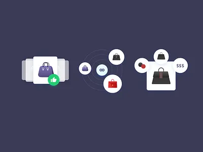 Visii Illustrative Icons colorful commerce design ecommerce icons shopping ui