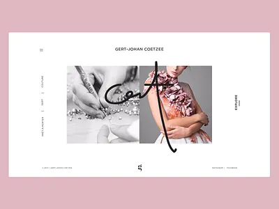 Gert-Johan Coetzee fashion fashion designer minimalism minimalist south africa south african web website white space