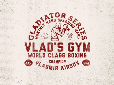 Gladiator Series - Sparring Wars Badge apparel badge boxing fight night graphic design icon illustration logo patch promo shirt vector