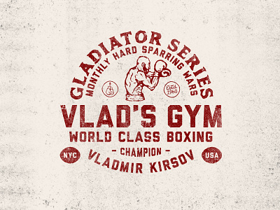 Gladiator Series - Sparring Wars Badge apparel badge boxing fight night graphic design icon illustration logo patch promo shirt vector