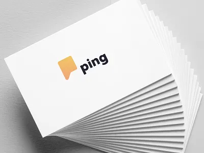 Ping | Business cards brand branding business card identity logo logotype mockup ping visual