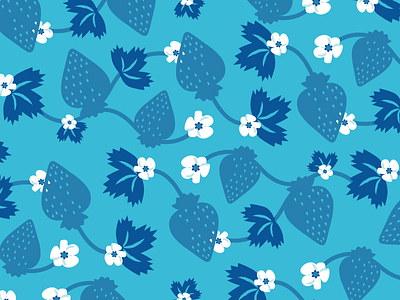 Strawberry illustration pattern strawberry summer