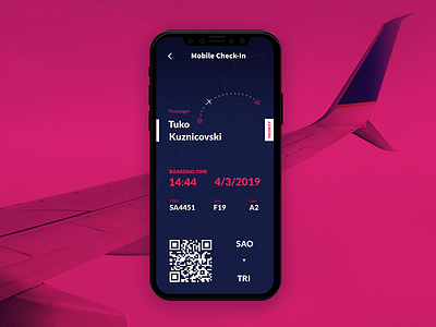 Boarding Pass(Mobile) boarding daily dailyui design experience mobile pass ui uiux user web