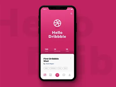 Hello Dribbble app design dribbble first hello iphonex shot ui design