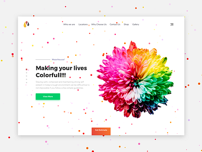 moorhousecoating.com colorfull design flat minimal ui ux webui