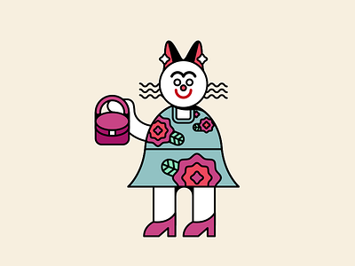 In The Mood For Love Cat - 2 2d animal art cat color design drawing fashion illust illustration movie vector