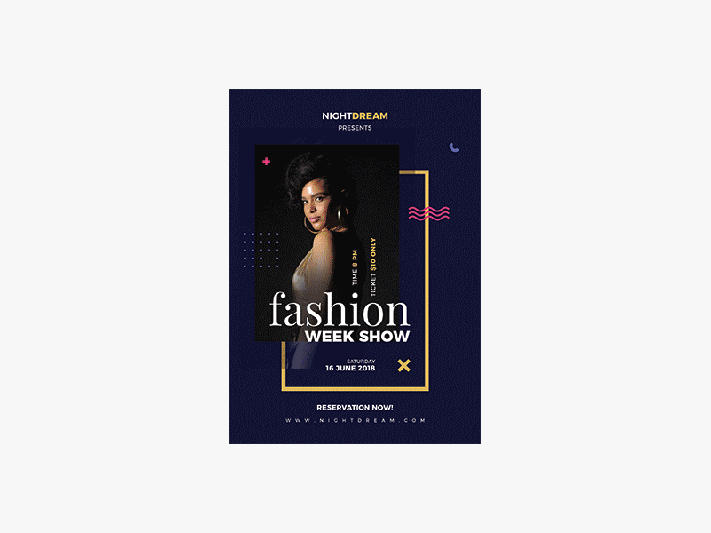 Fashion Flyer Templates ai animation fashion gif illustrator poster print design psd vector