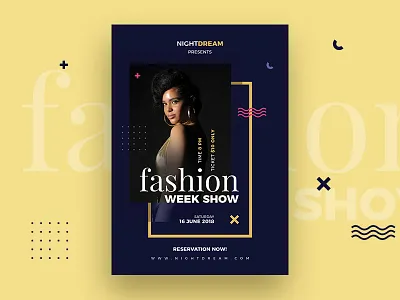 Fashion Flyer agency black club fashion flyer flyers graphic night pamphlet psd template vector