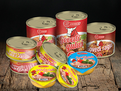 Erviks food cans brand branding can food meat packaging