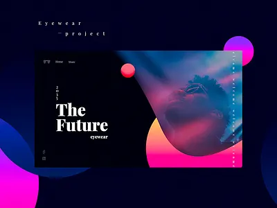 Eyewear web design furniture uxui web design yellow
