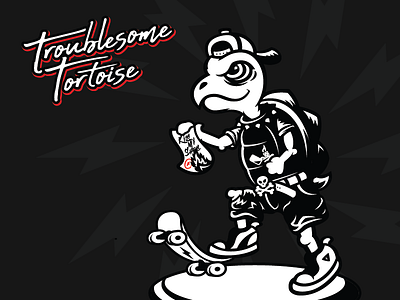 Troublesome Tortoise animal cartoon punk tortoise