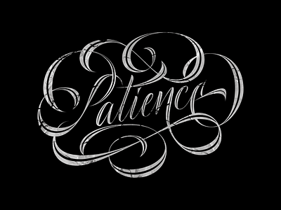 Patience calligraphy legature lettering patience project script texture