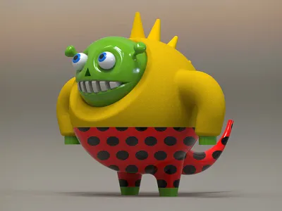 Toy Monster 3d cartoon fantasy fun illustration imaginary kids monster toy toy design
