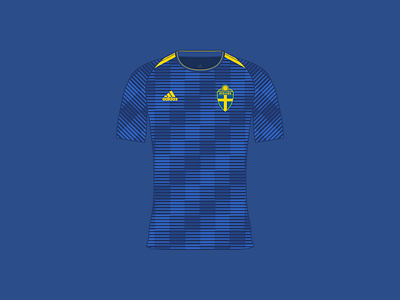 World Cup 2018 Sweden Away Shirt apparel design football illustration illustrator product shirt sports world cup
