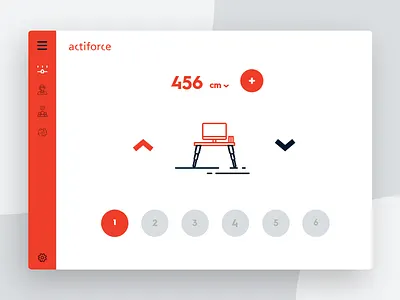 Actiforce home screen app design interface microsoft minimal screen table ui ux windows