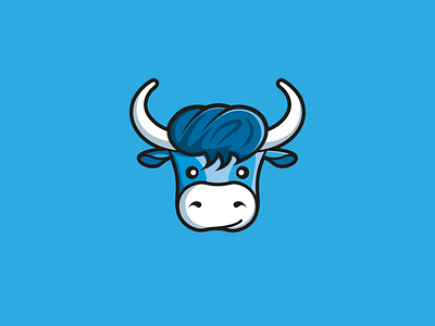 Ox animal head horns mascot ox