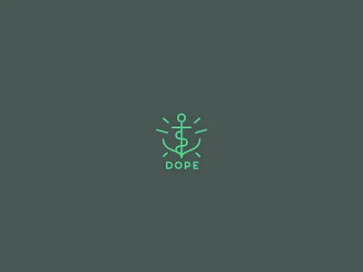 DOPE anchor geometric icon line linear ocean sea ui ux vector