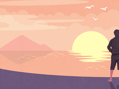 Sunrise illustration summer sun sunrise