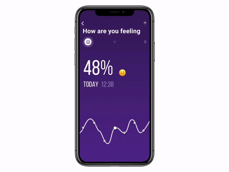 Health Tracking Screen animation chart framer framerjs graph health mobile mobile ui motion prototype tracker ui design