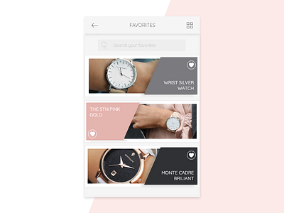 Daily UI #044 - Favorites 044 challenge dailyui design favourite mobile save simple ui watch