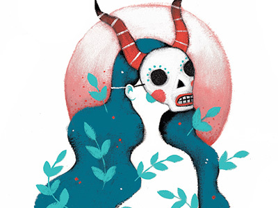 Heksejag mask skull witch witchhunt
