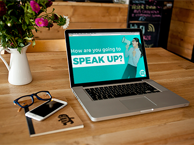 SPEAK UP powerpoint presentation design presentations