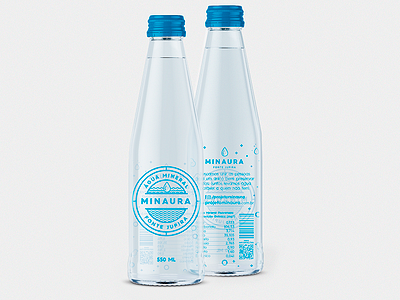 Água Minaura - Bottle water conception bezews blue bottle water design design packaging icon logo minaura pictogram water