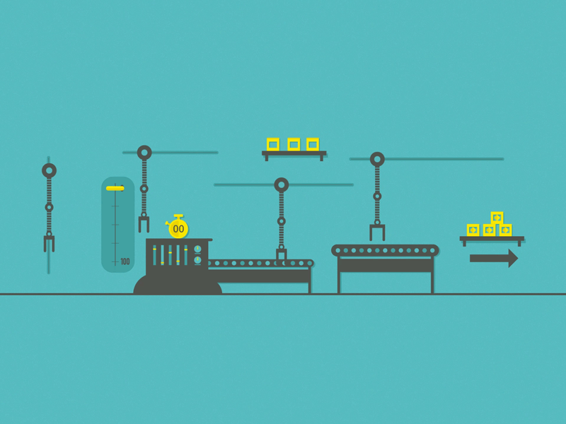 Keyframe Factory 2d adobe after effects animation factory framebyframe gif graphics keyframe motion robot